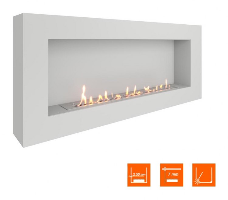 Биокамин SteelHeat WALL GRAND 1500 белый (Стандарт)