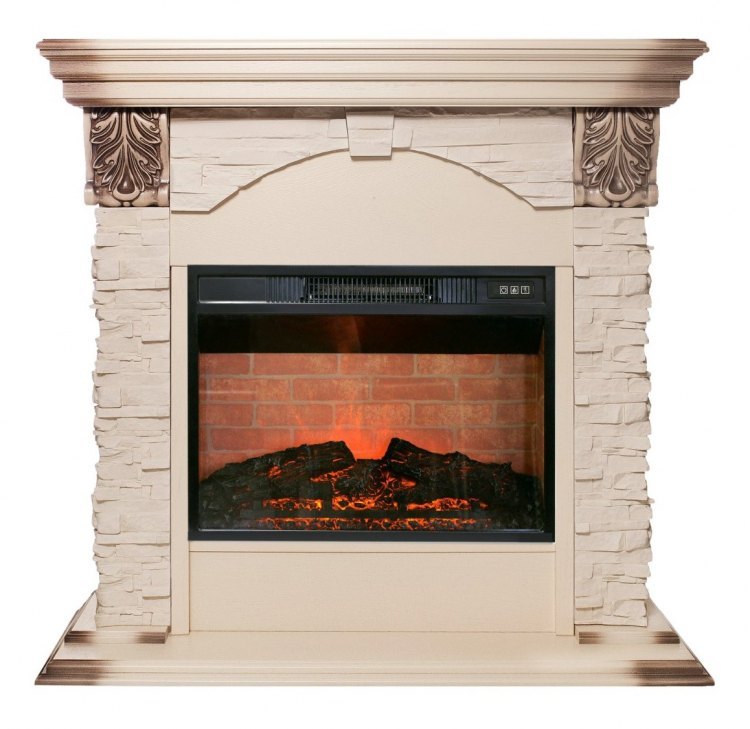 Электрокамин Dublin LUX 24 WT c очагом Irvine 24