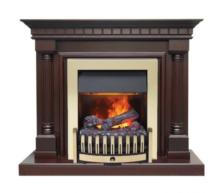 Каминокомплект Dallas - Темный дуб с очагом Danville Brass FB2