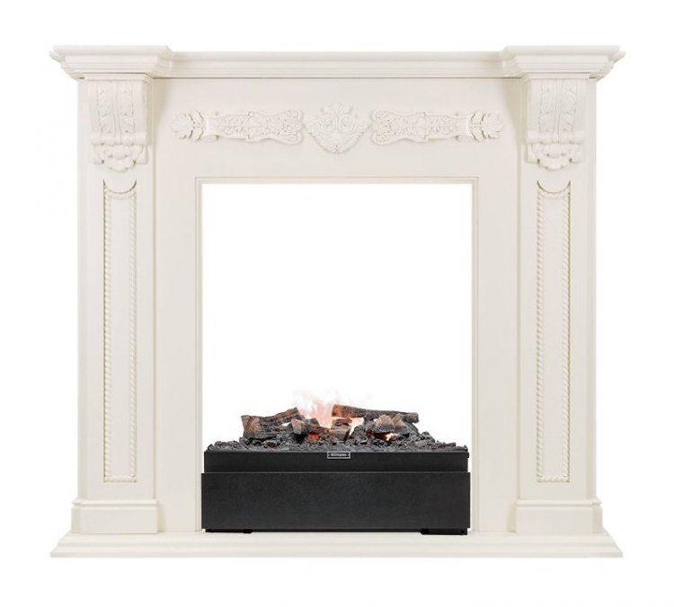 Каминокомплект Adel - Слоновая кость с очагом Juneau