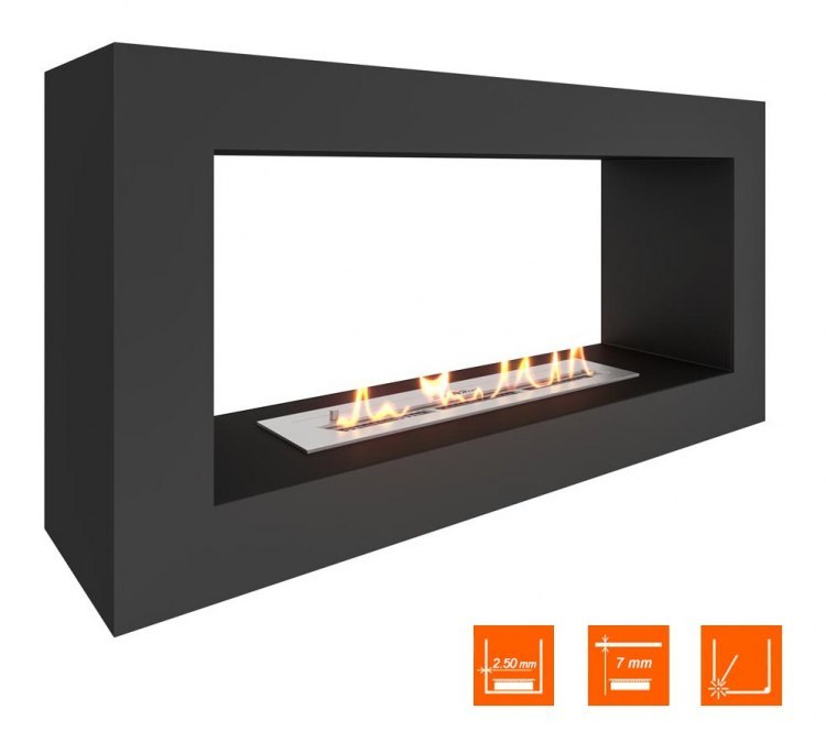 Биокамин SteelHeat FRAME ONE 900 черный (Стандарт)