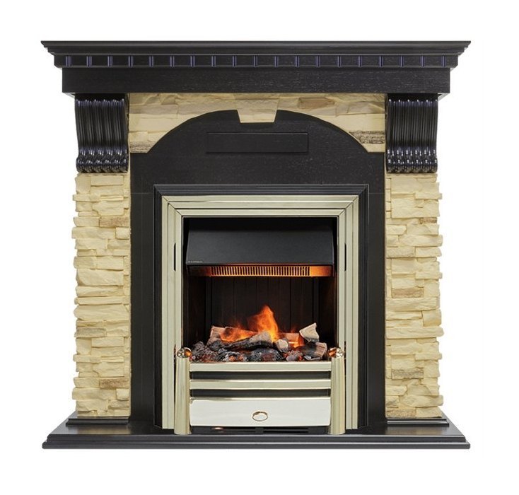 Каминокомплект Dublin - Вегне / Сланец с очагом Cavendish