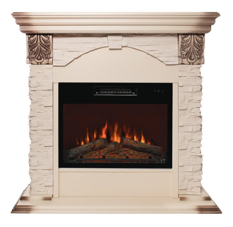 Электрокамин Dublin LUX WT c очагом Kendal 24