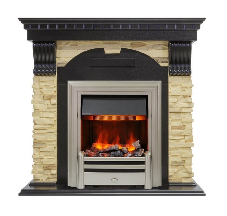 Каминокомплект Dublin - Вегне / Сланец с очагом Chesford
