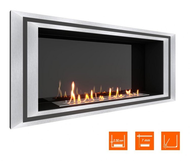 Биокамин в нишу SteelHeat LONG-D 1200 (Стемалит)