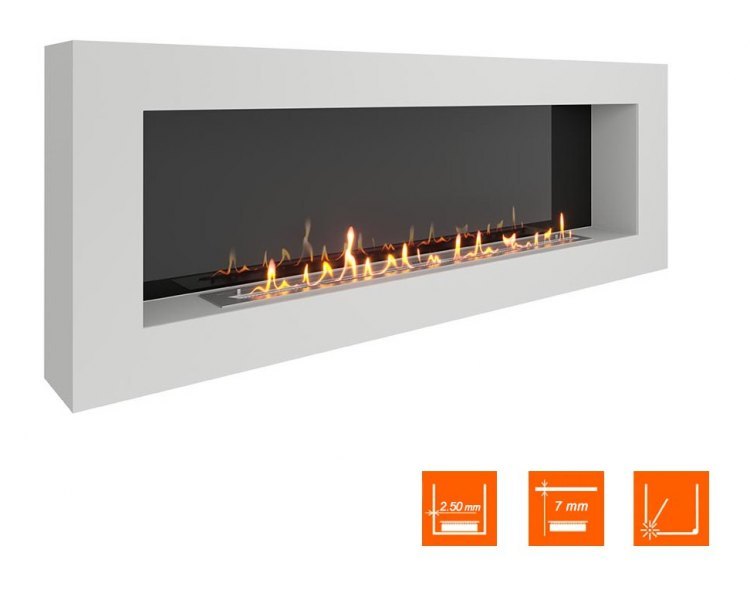 Биокамин SteelHeat WALL GRAND 1800 белый (Стемалит)