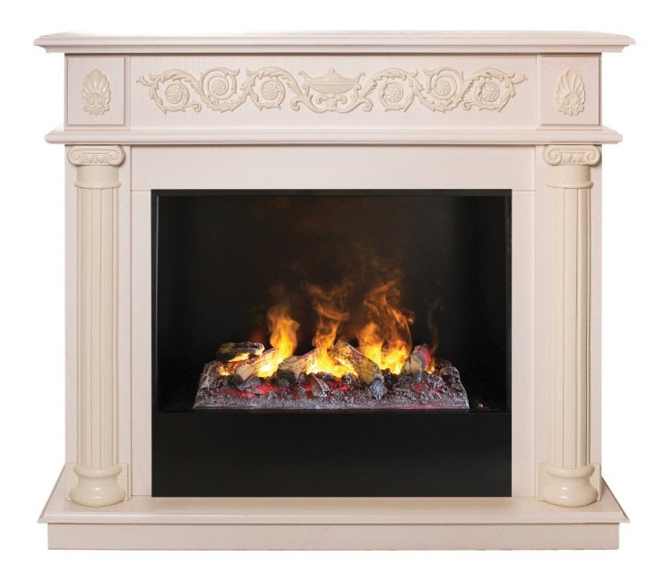 Электрокамин RealFlame Attica 26 WT 3D Cassette 630 + Black вставка