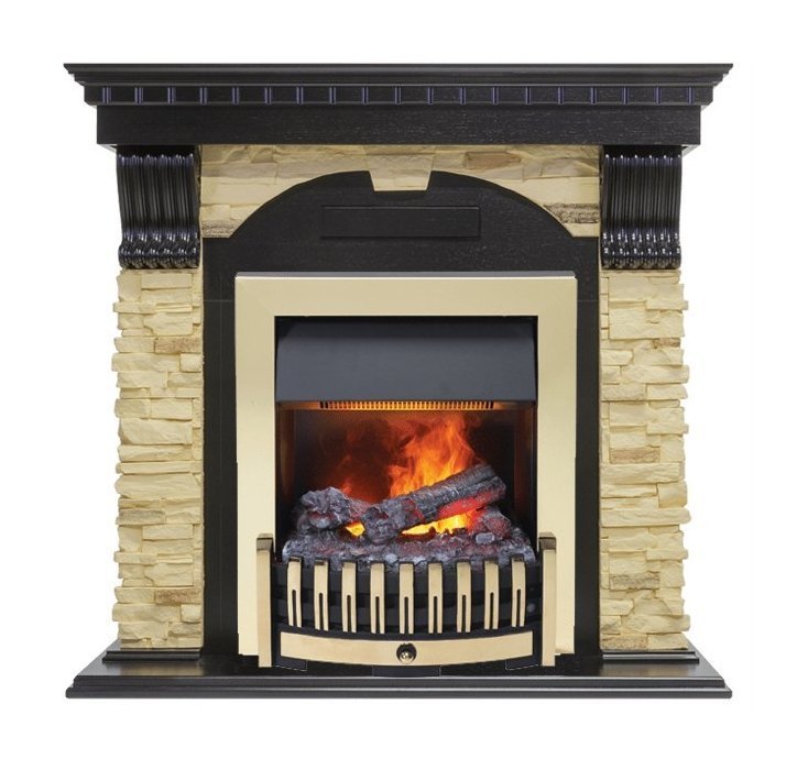 Каминокомплект Dublin - Вегне / Сланец с очагом Danville Brass FB2