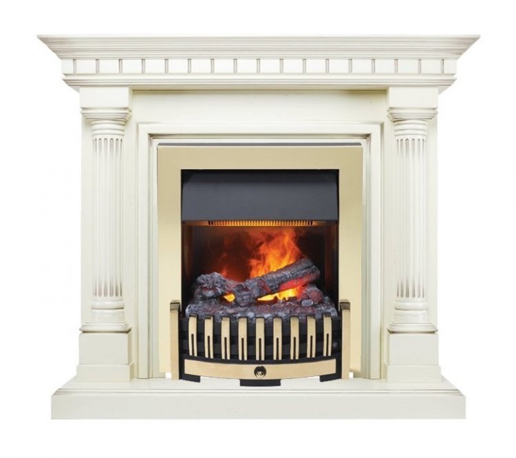 Каминокомплект Dallas - Слоновая кость с патиной с очагом Danville Brass FB2