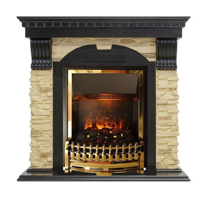 Каминокомплект Dublin - Вегне / Сланец с очагом Atherton