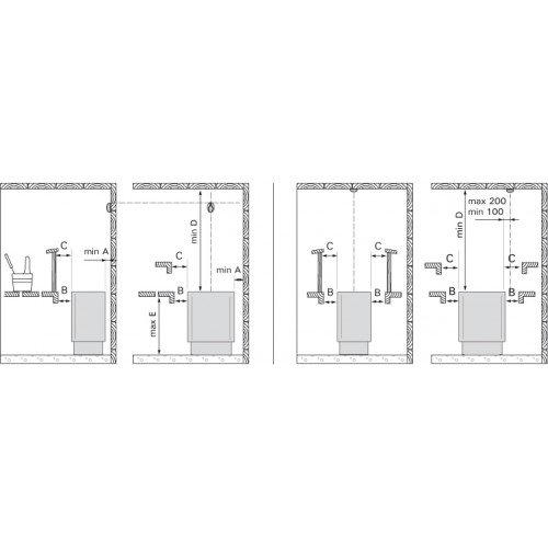 Электрическая печь для сауны Harvia Senator Combi T9C (под выносной пульт)