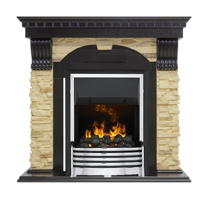 Каминокомплект Dublin - Вегне / Сланец с очагом Flagstaff