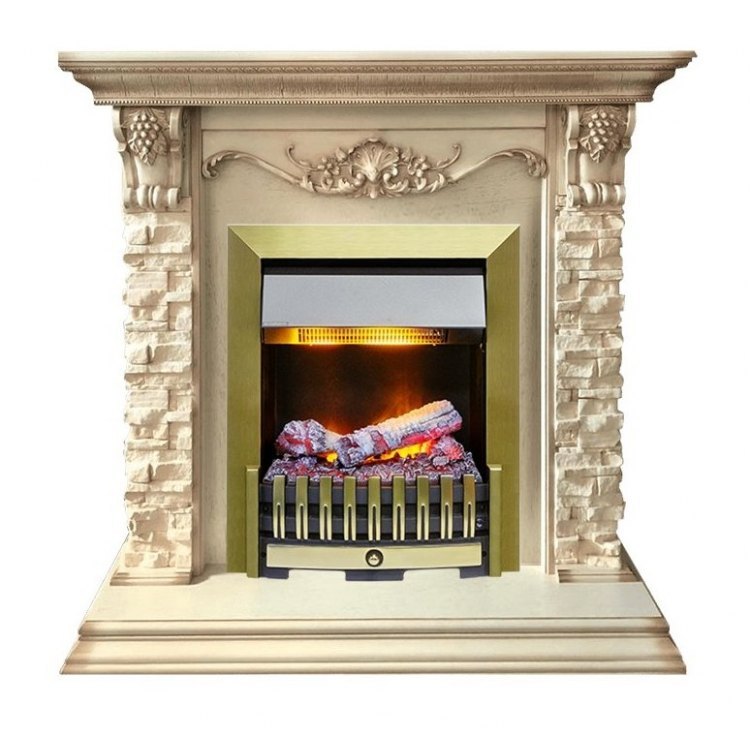 Каминокомплект Adriana - Cлоновая кость с очагом Danville Antique Brass FB2