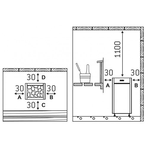 Электрическая печь для сауны Harvia Virta Combi HL70SA