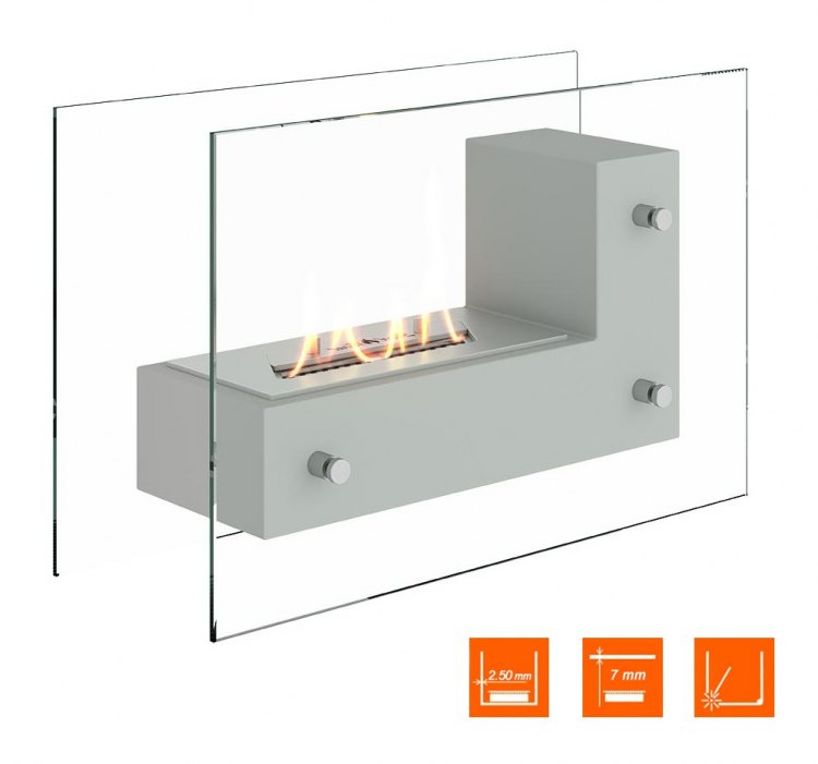 Биокамин напольный SteelHeat TETRISE 500 белый