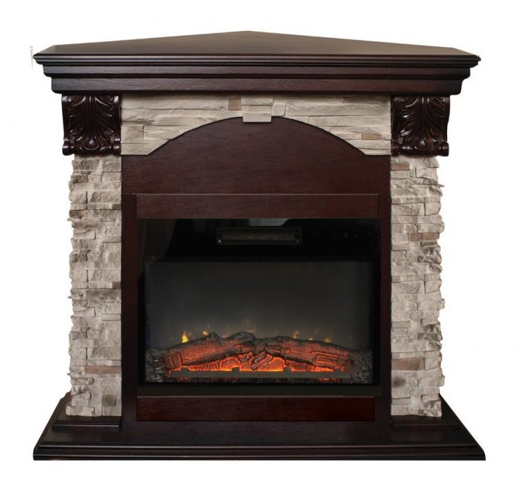 Электрокамин RealFlame Dublin Rock Corner 24 AO с Kendal 24