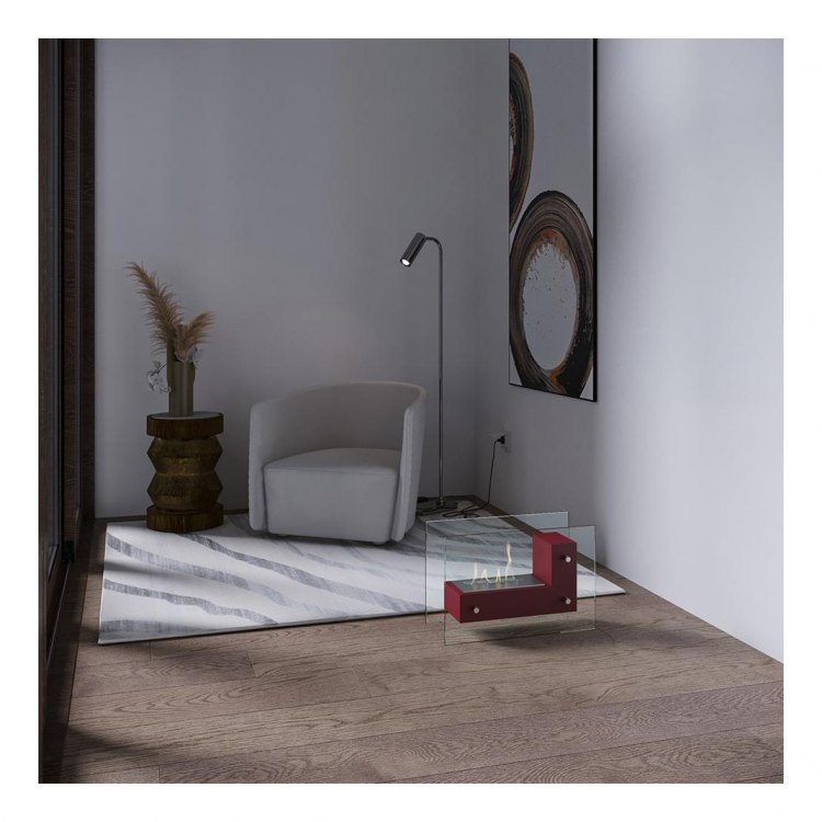 Биокамин напольный SteelHeat TETRISE 500 красный