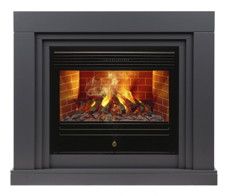 Электрокамин Stanley 26 GR с очагом Novara 26 3D