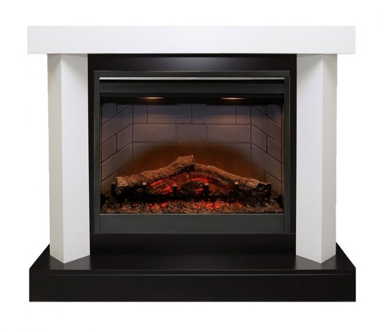 Каминокомплект Vancouver - Фактурный белый с очагом Symphony 26'' DF2608-INT