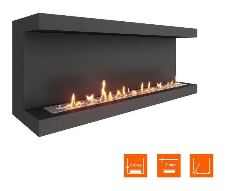 Биокамин фронтальный SteelHeat ONE 1400 (Стандарт)