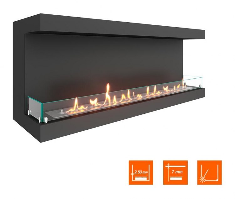 Биокамин фронтальный SteelHeat ONE 1400 (Стекло)