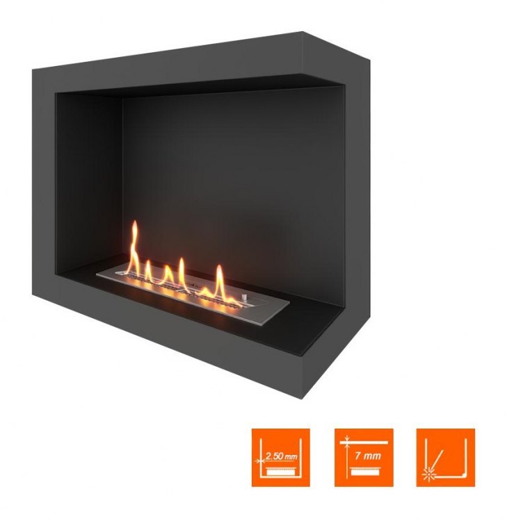 Биокамин угловой SteelHeat ONE 700 правый (Стандарт)