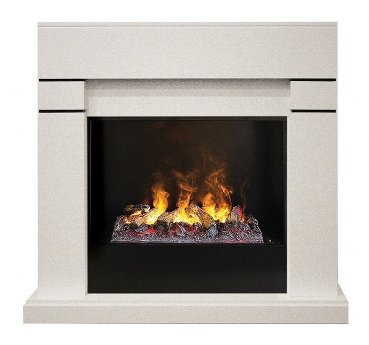 Электрокамин RealFlame Lindelse 26 WT 3D Cassette 630 + Black вставка