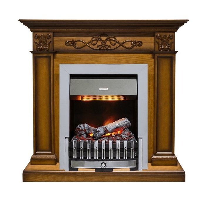 Каминокомплект Verona - Дуб антик с очагом Danville Chrome FB2