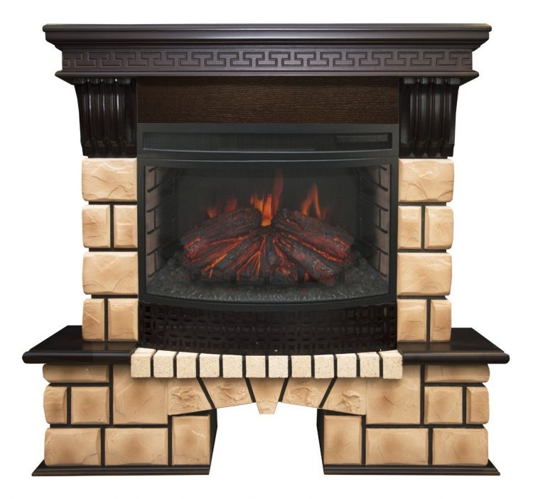 Электрокамин RealFlame Stone Brick 25 AO с FireField 25 SIR