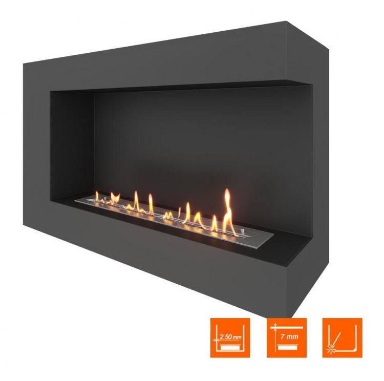 Биокамин угловой SteelHeat GRAND 1000 правый (Стандарт)