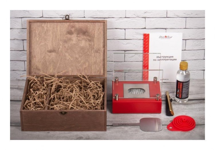 Подарочный набор SteelHeat PREMIUM BOX ALBA Красный + деревянная коробка + стартовый комплект