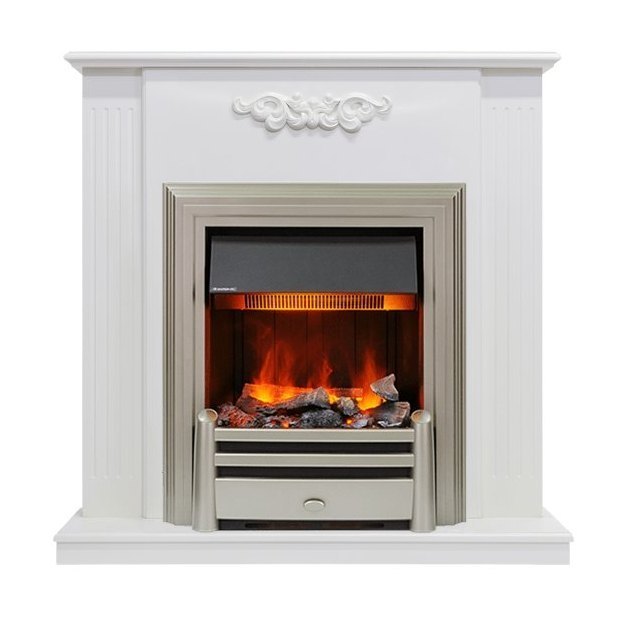 Каминокомплект Lumsden - Белый дуб с очагом Chesford