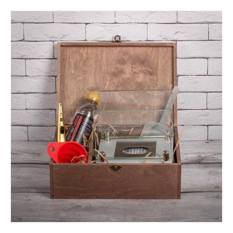 Подарочный набор SteelHeat PREMIUM BOX ALBA Серый + деревянная коробка + стартовый комплект
