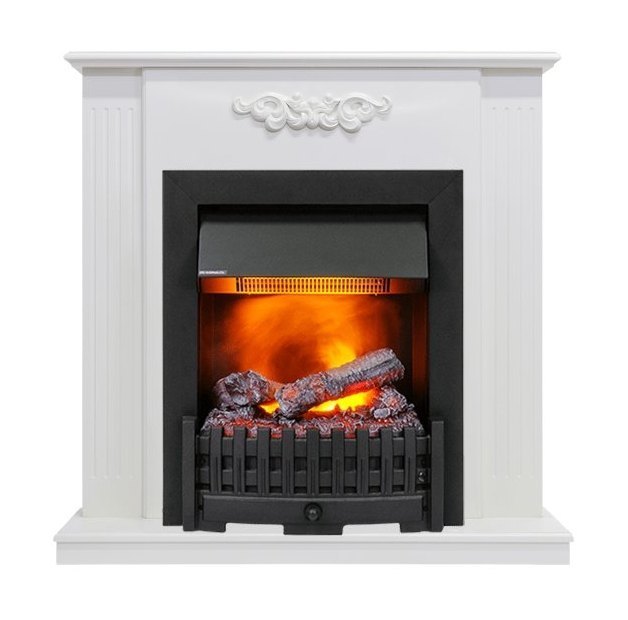 Каминокомплект Lumsden - Белый дуб с очагом Danville Black FB2