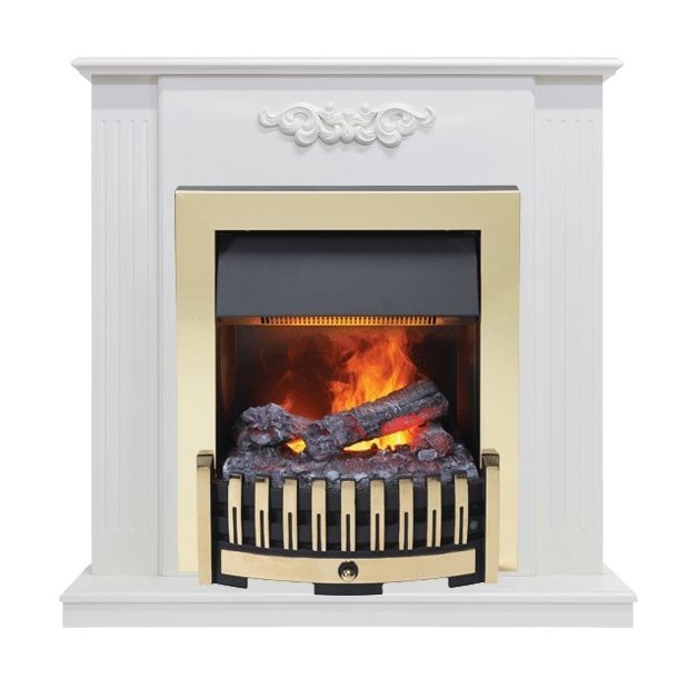 Каминокомплект Lumsden - Белый дуб с очагом Danville Brass FB2