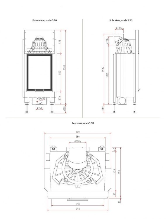 Каминная топка Schmid Lina 5580 h