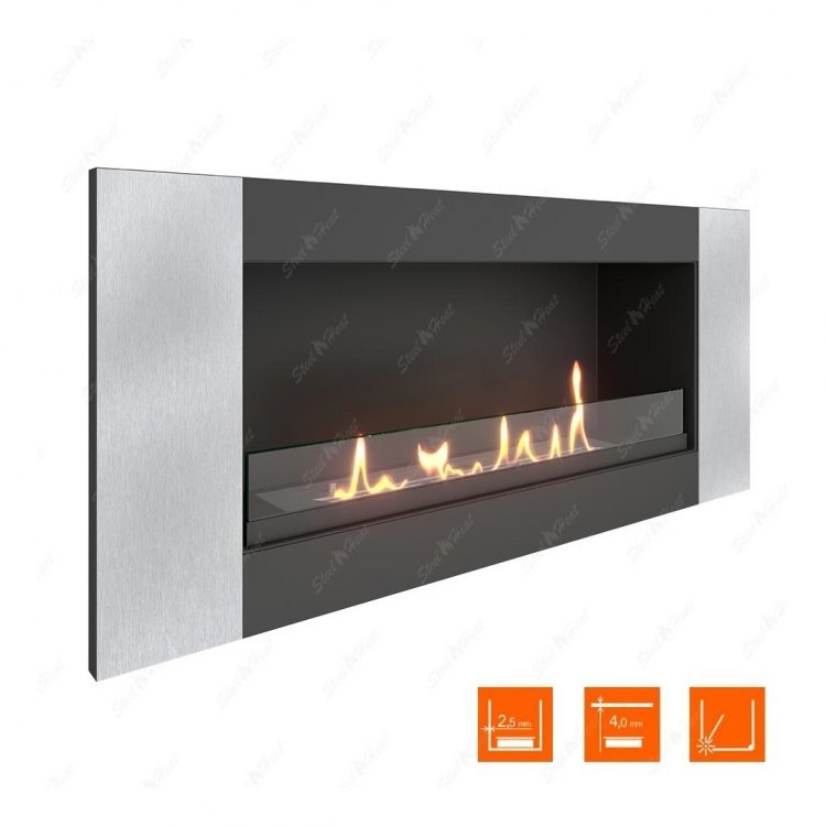 Биокамин в нишу SteelHeat LONG-V 900 Small (Стекло)