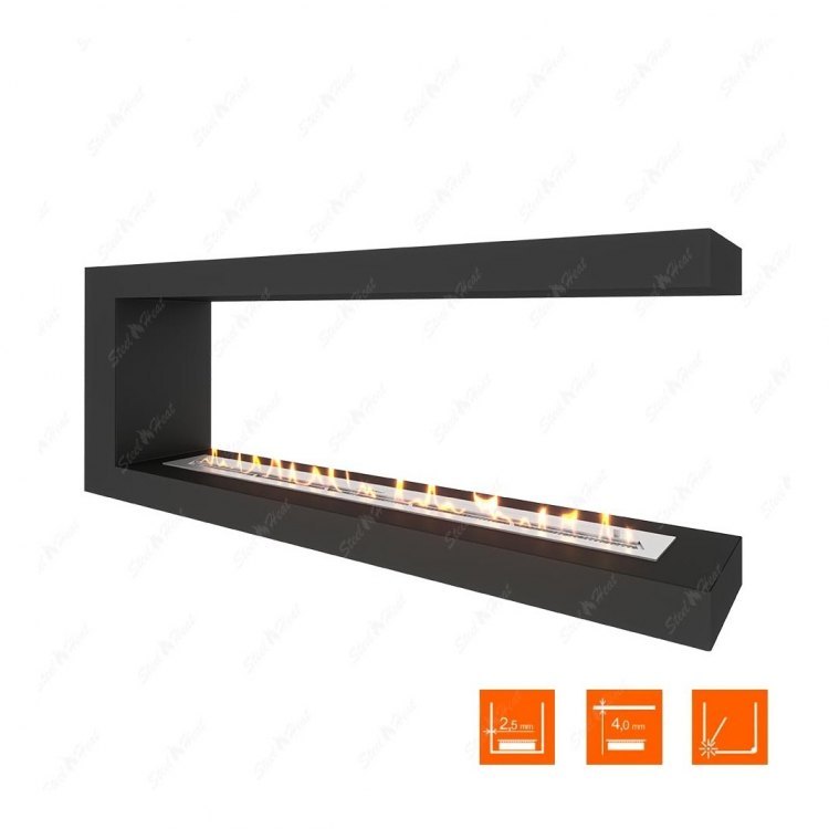 Биокамин торцевой SteelHeat ONE 1500 (Стандарт)