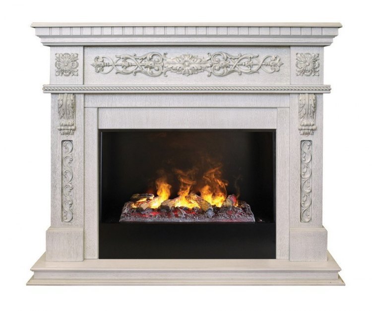 Электрокамин RealFlame Estella 26 WT 3D Cassette 630 + Black вставка