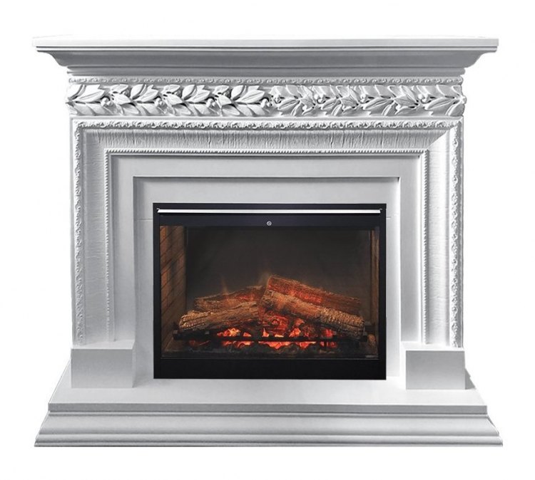 Каминокомплект Valletta - Белый с очагом Symphony 30'' DF3020-INT