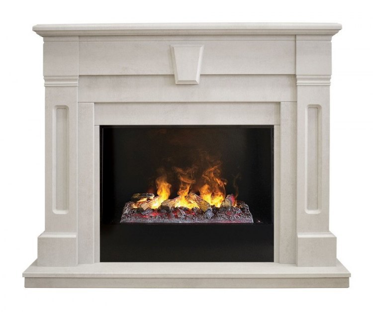 Электрокамин RealFlame Kellie 26 WT 3D Cassette 630 + Black вставка