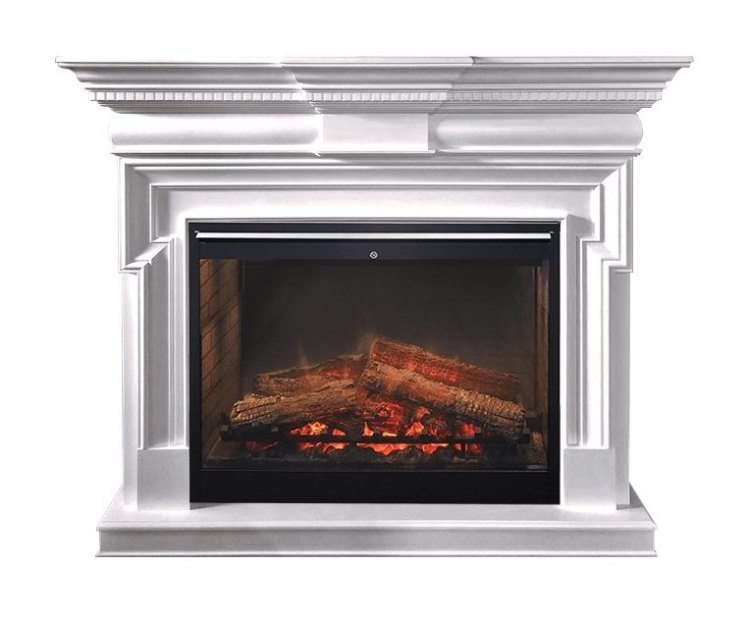 Каминокомплект Torino - Белый с очагом Symphony 30'' DF3020-INT