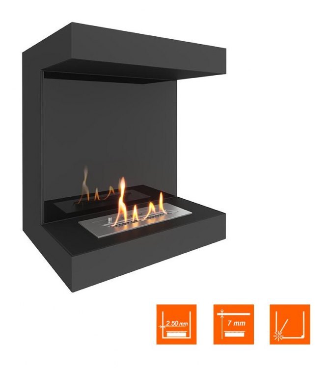 Биокамин фронтальный SteelHeat ONE 500 (Стемалит)