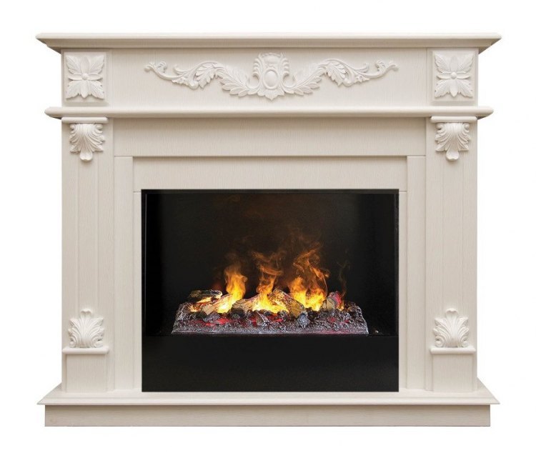 Электрокамин RealFlame Philadelphia 26 WT 3D Cassette 630 + Black вставка