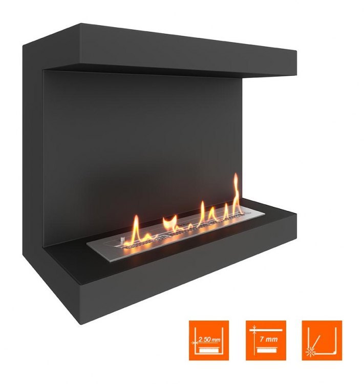 Биокамин фронтальный SteelHeat ONE 700 (Стандарт)