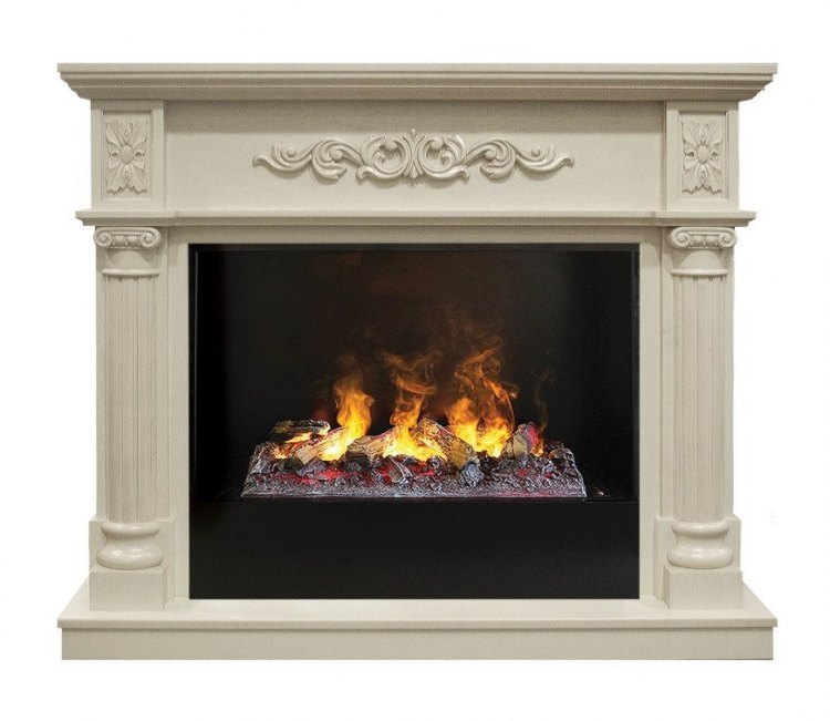 Электрокамин RealFlame Silvia 26 WT 3D Cassette 630 + Black вставка