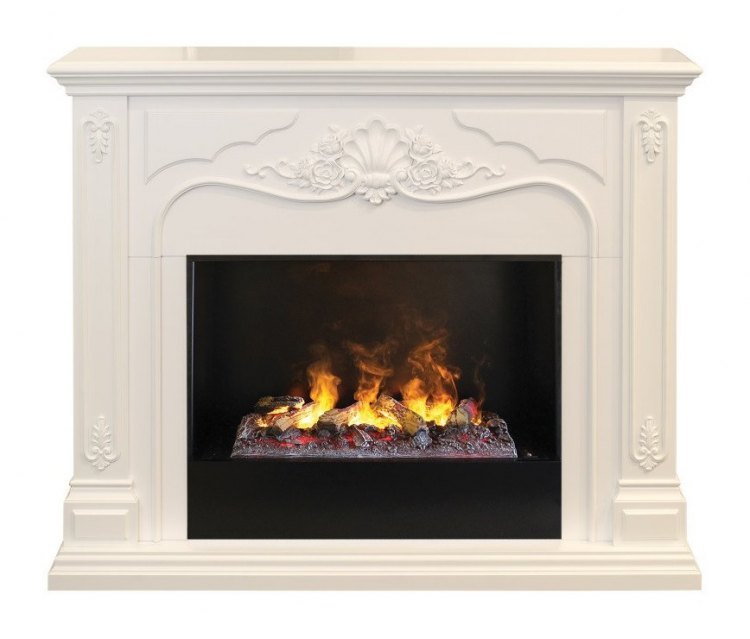 Электрокамин RealFlame Victoria 26 WT 3D Cassette 630 + Black вставка