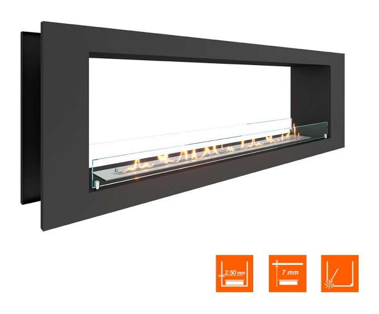 Биокамин сквозной SteelHeat LONG 1600 (Стекло)