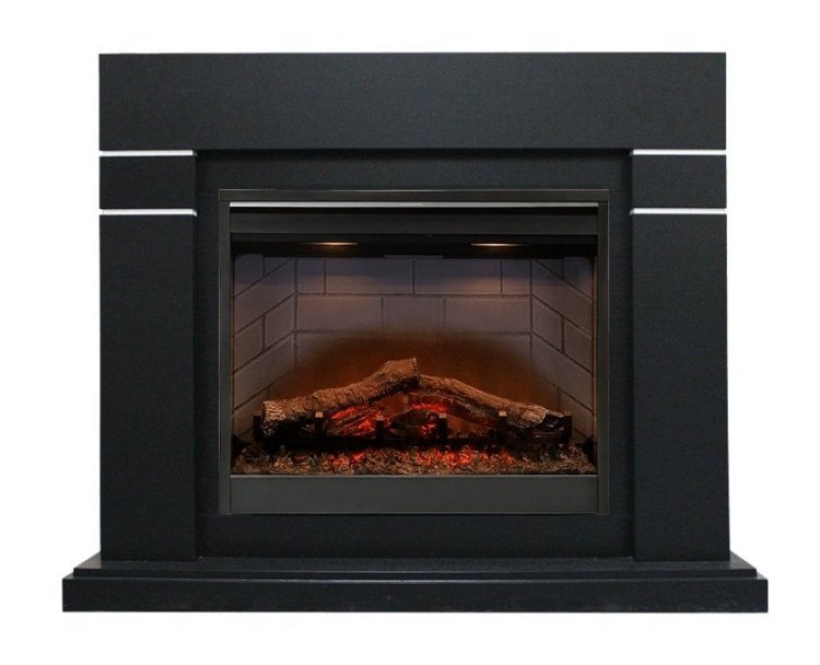 Каминокомплект Lindos - Черный (Высота 985мм) с очагом Symphony 26'' DF2608-INT