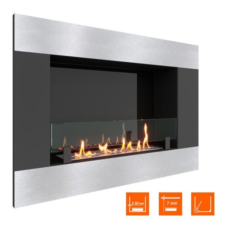 Биокамин в нишу SteelHeat GRAND-H 900 (Стекло + Стемалит)